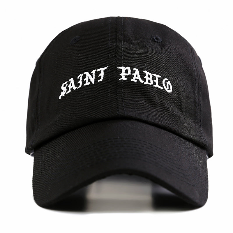 Kanye West Brand Saint Pablo Men Baseball Cap Street Tide New Dad Hats Women Snapback bone casquette Black 100% Cotton Hats